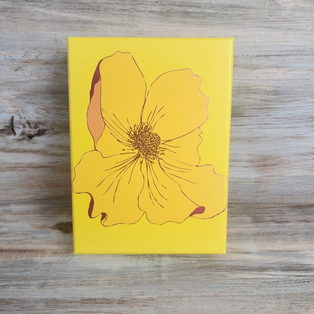 Papyrus Boxed Note Cards 16 Cnt Yellow Orange Poppy Flower Lined Envelope 419677